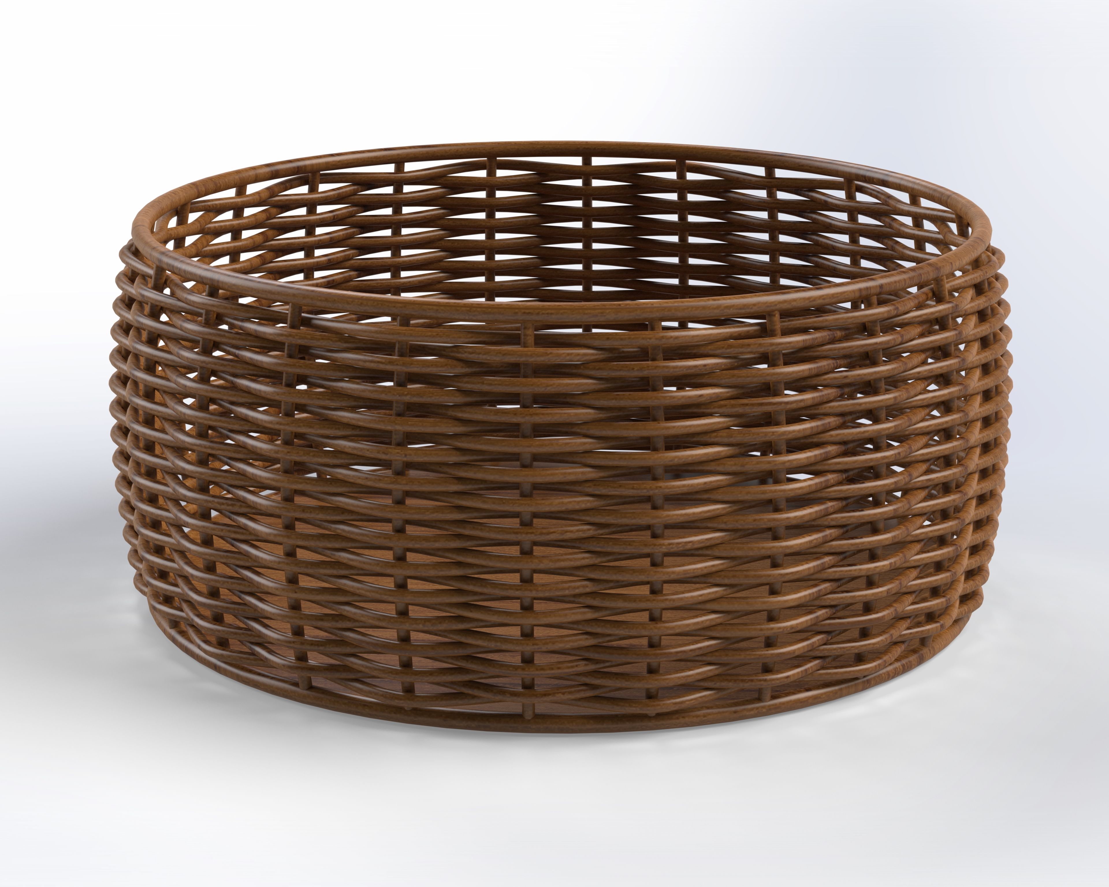 Render of a woven rattan basket - a surfacing exercise